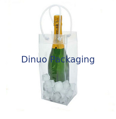 Transparente Plastiktasche PVCs, kundengebundene PVC-Einkaufstasche für Rotwein-Verpackung