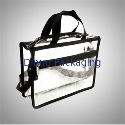 Recyclebare transparente PVC-Reißverschluss-Tasche/Reise-Speicher bauscht sich mit Griff