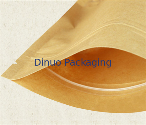 Kundengebundenes Reißverschluss-Kraftpapier stehen oben Beutel mit dem Riss-Kerben-Verpacken der Lebensmittel