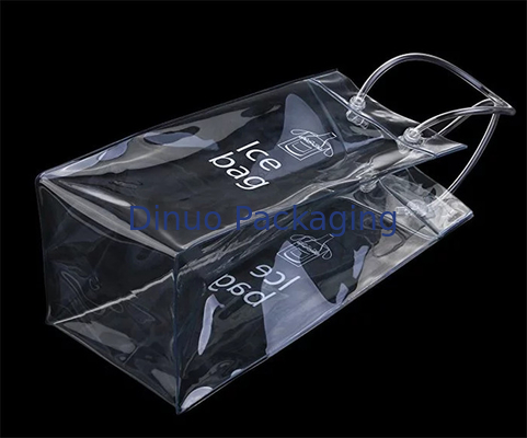 Verpackentaschen Sicherheits-Schnur-Griff PVCs, wiederverwendbare Plastikwein-Kühltaschen