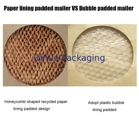 Völlig biologisch abbaubares und kompostierbares Kraftpapier runzelte die Umschläge, die aufgefülltes Bienenwaben-Papier zeichnen