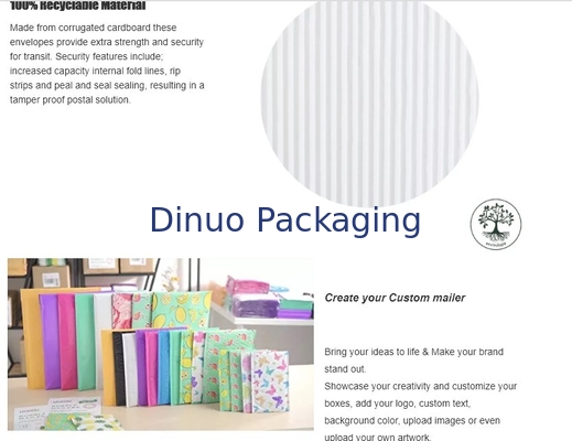100% bereiteten kundenspezifische Druckkraftpapier-Blasen-Umschläge/Bienenwaben-gewölbte aufgefüllte Papiertasche auf
