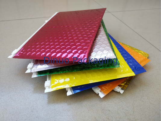 Farbenreiche metallische Folie füllte die Blasenreißverschlussverschluss-Taschenkosmetik auf, die Reißverschlussblasentasche verpacken