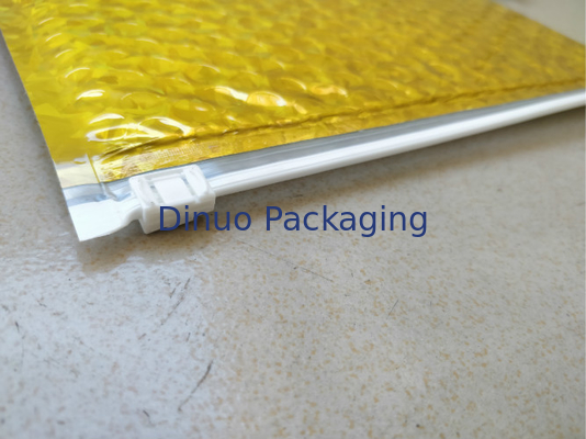 Farbenreiche metallische Folie füllte die Blasenreißverschlussverschluss-Taschenkosmetik auf, die Reißverschlussblasentasche verpacken