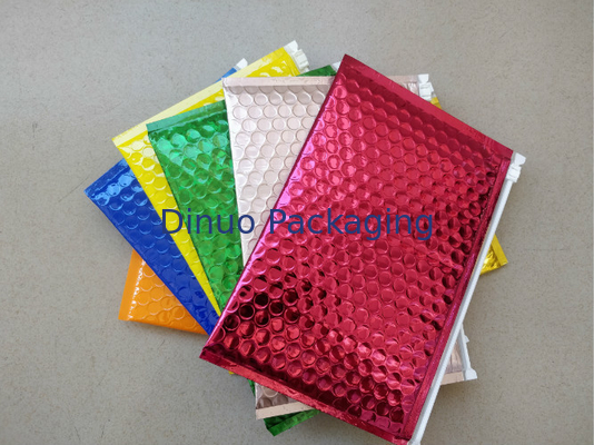 Wasserdichte Reißverschluss-Blasen-Taschen/Grün-metallische glatte ganz eigenhändig geschriebe 300x250mm Folien-Blasen-Werbungen mit Reißverschluss