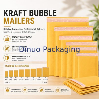 Langlebige Luftpolsterversandtaschen aus Kraftpapier, Standardgröße 7, 60 bis 180 g/m² dick, gepolsterte Umschläge, sichere Verpackung für den Versandbedarf