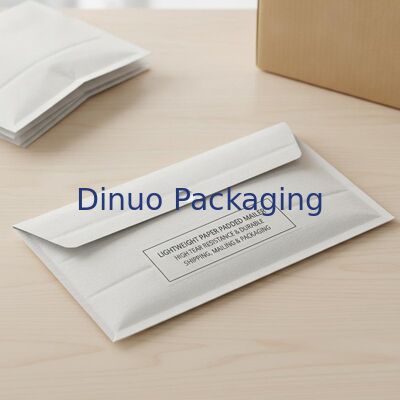 Leichtgewichtiges Papier Polster Mailer Weiß Hohe Rissbeständigkeit Dauerhafter Umschlag geeignet für Versand Post und Verpackung